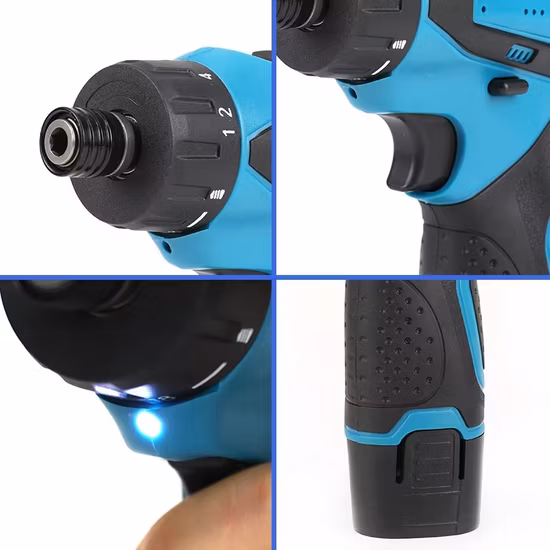 Perceuse-visseuse électrique sans fil à batterie Li-ion 12V