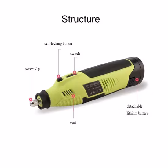 Les outils rotatifs électriques puissants à grande vitesse 33PCS Mini perceuse d'angle meurent meuleuse
