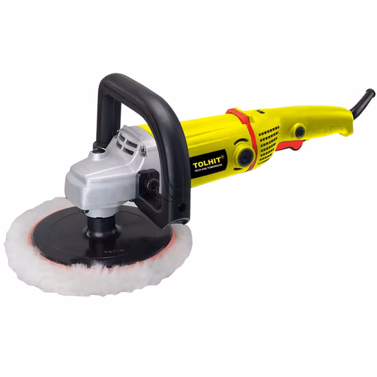 Tolhit 1400W 7 pouces Machine de polissage de cire de voiture Polisseuse d'angle industrielle